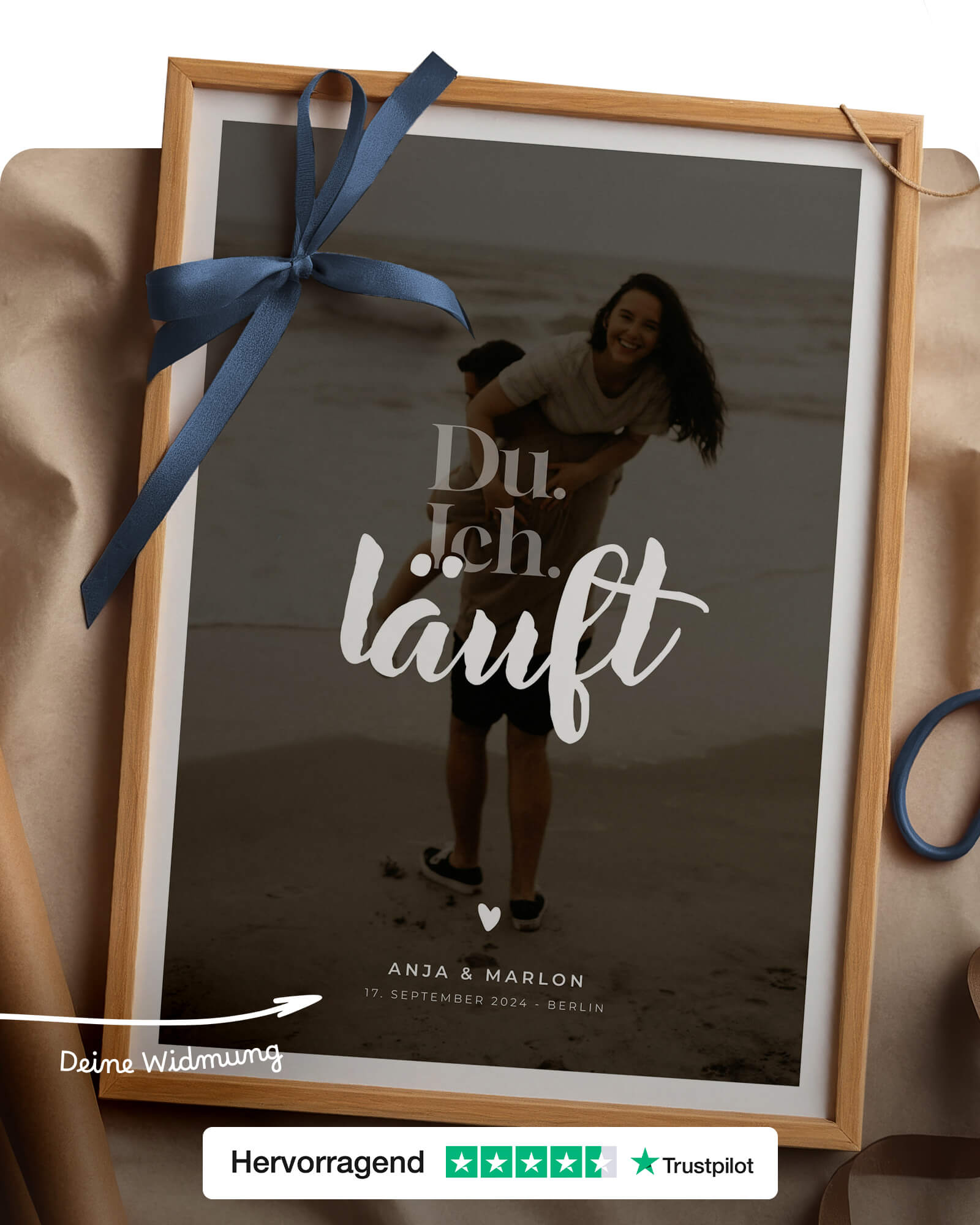Du, ich, läuft - Fotoprint