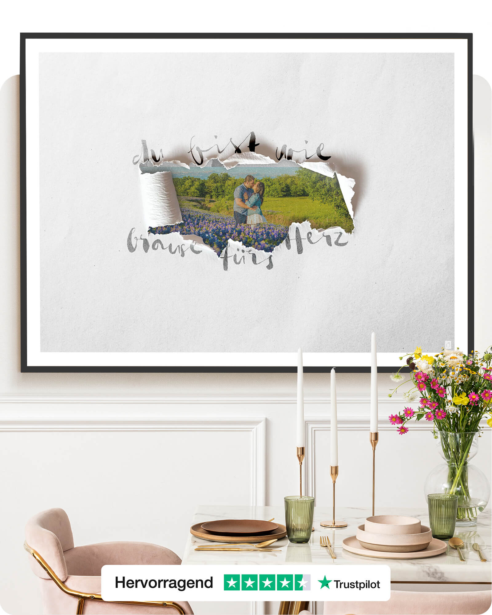Brause für's Herz" Papierfenster-Print