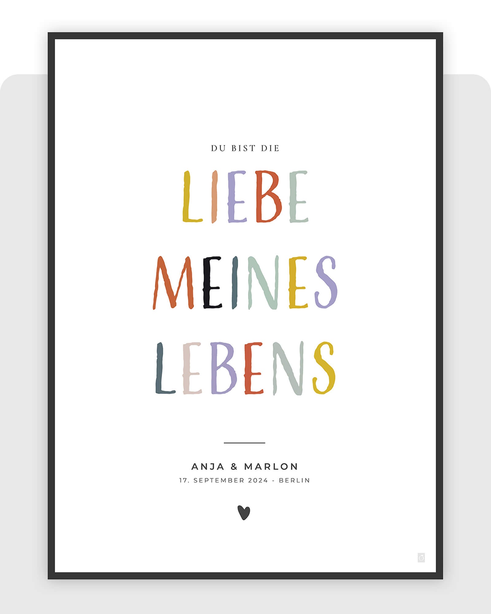 Liebe meines Lebens Fotoprint