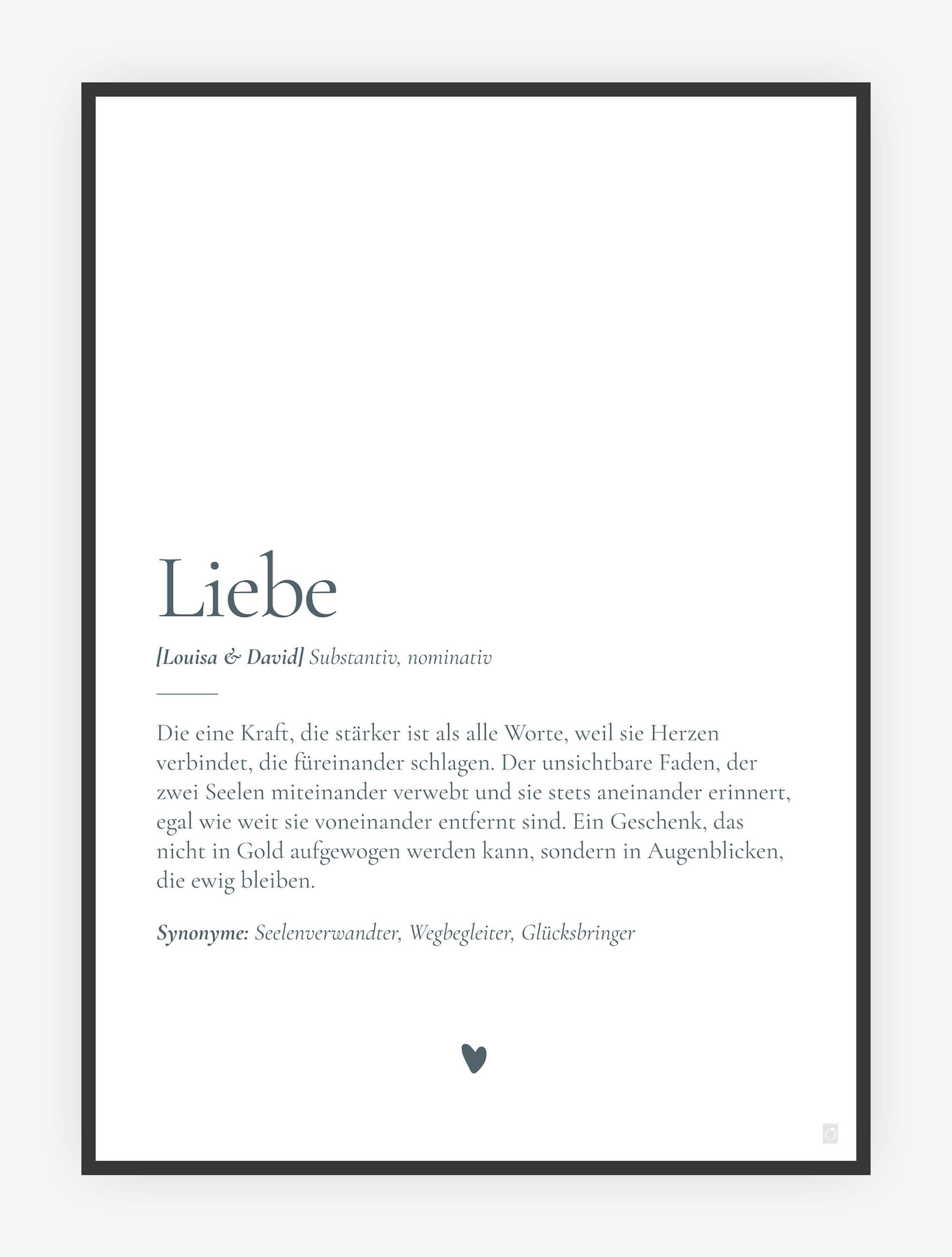 Definition "Liebe" Print