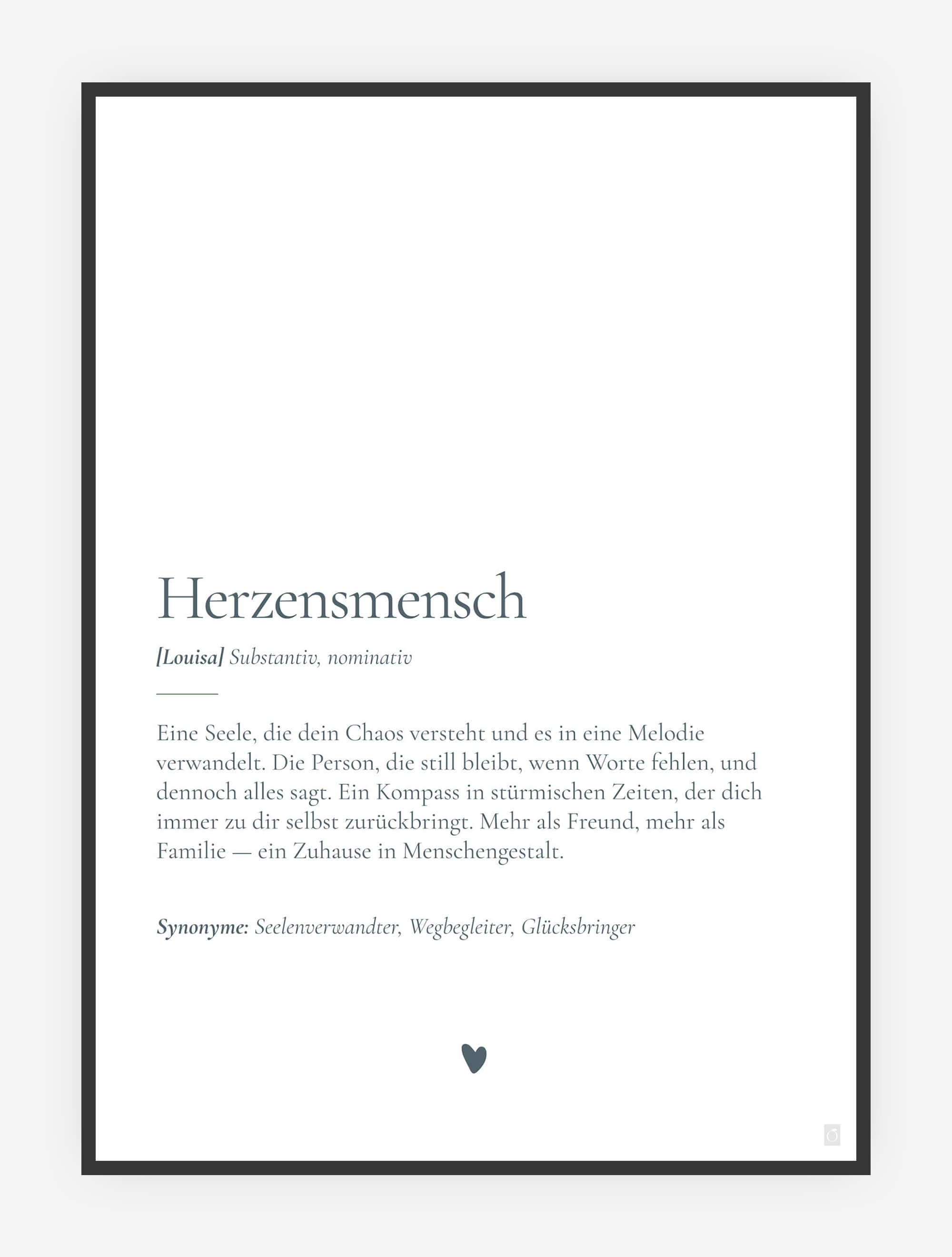 Definition "Herzensmensch" Print